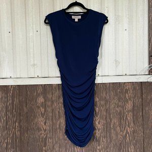 Michael Michael Kors sleeveless bodycon dress navy cinch sides size S